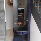 Vintage corner hairdresser from the 70s.