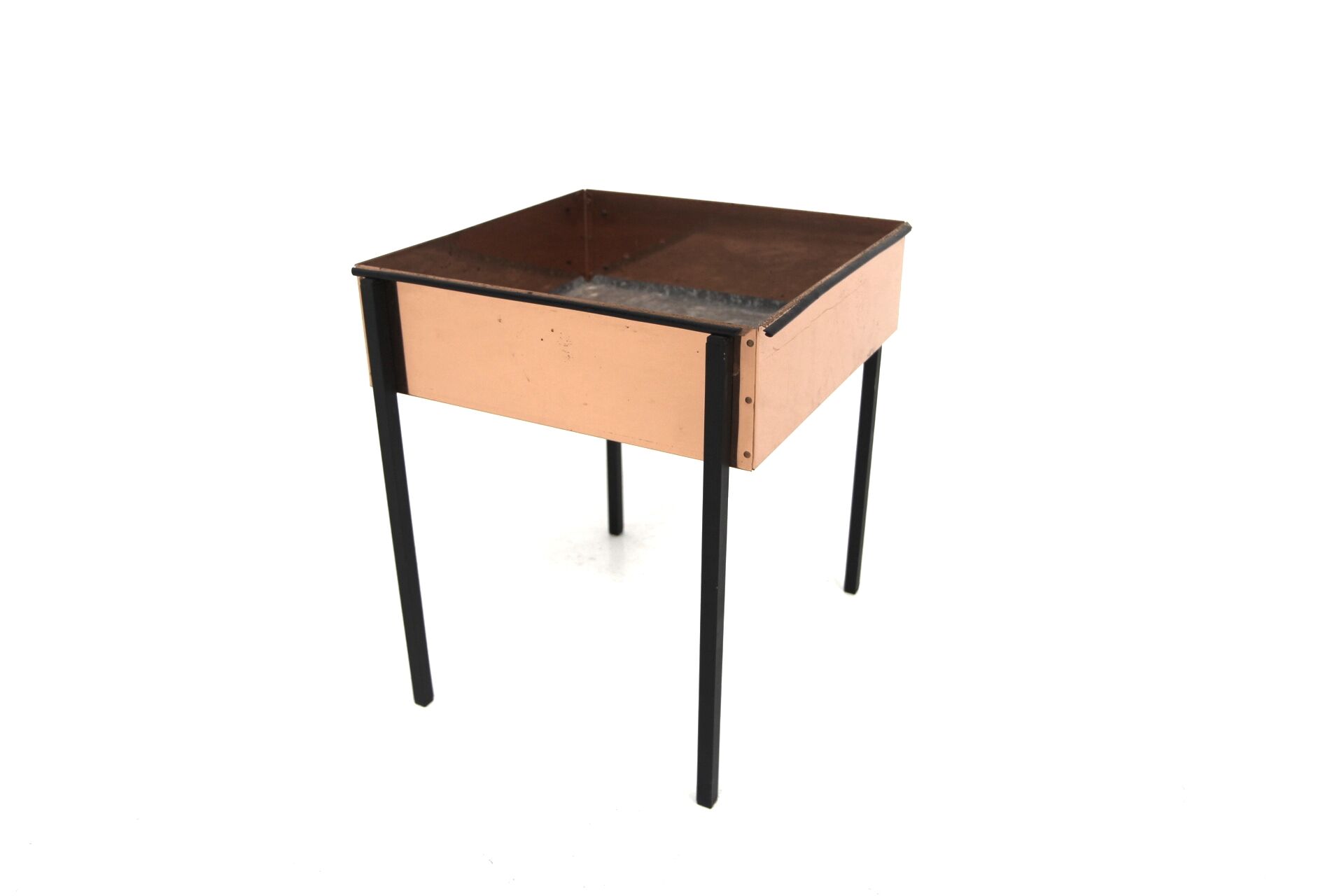 Scandinavian metal planter, Sweden, 1960