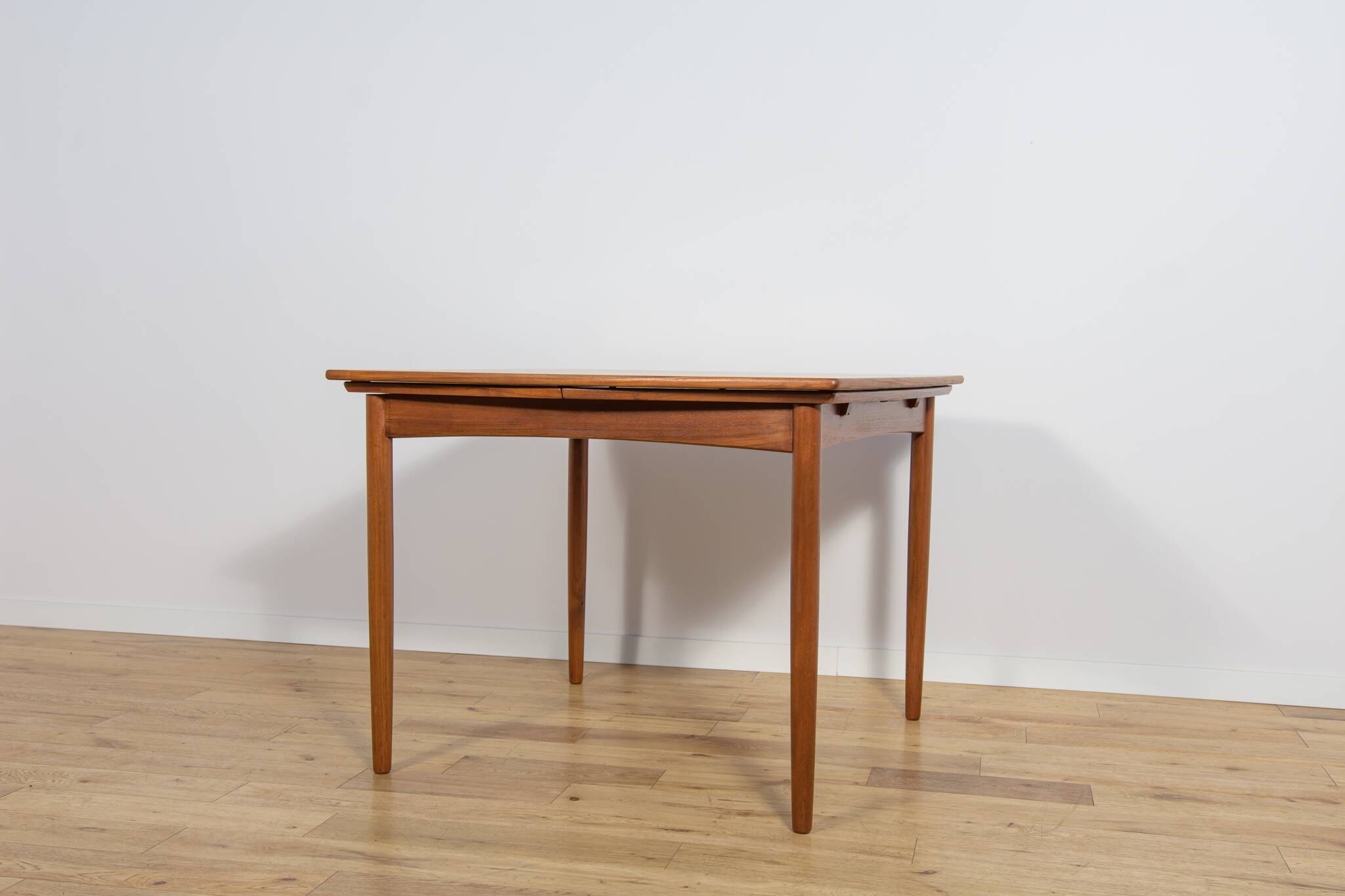 Mid-century square extendable teak dining table, Denmark, 1960s