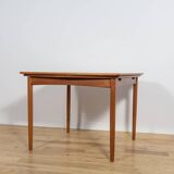 Mid-century square extendable teak dining table, Denmark, 1960s