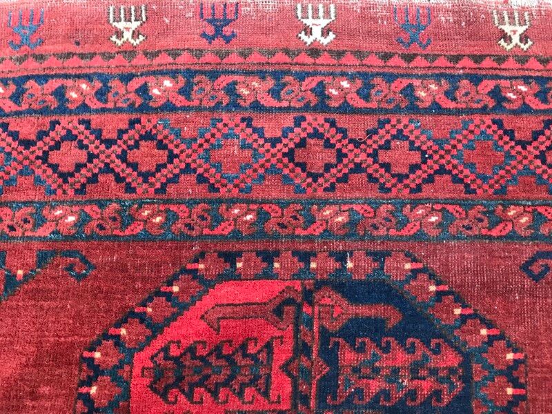 Large carpet former Turkmen afghan handmade 286 X 342 CM