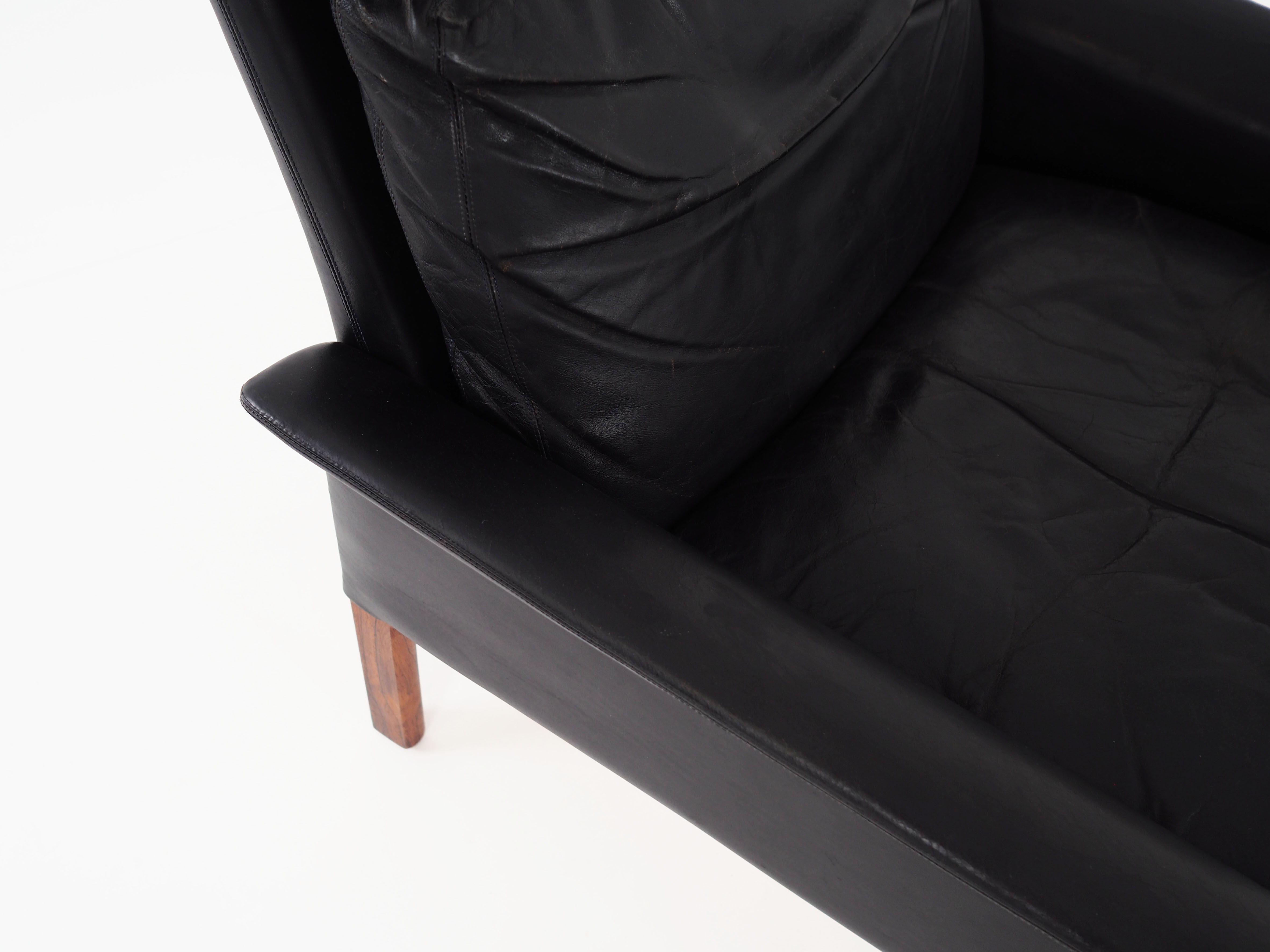 Leather armchair by Hans Olsen