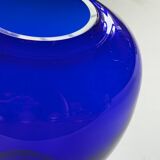 Cobalt blue blown glass vase