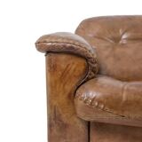 Maison De Sede. Two-seater sofa in buffalo leather. 1970s.