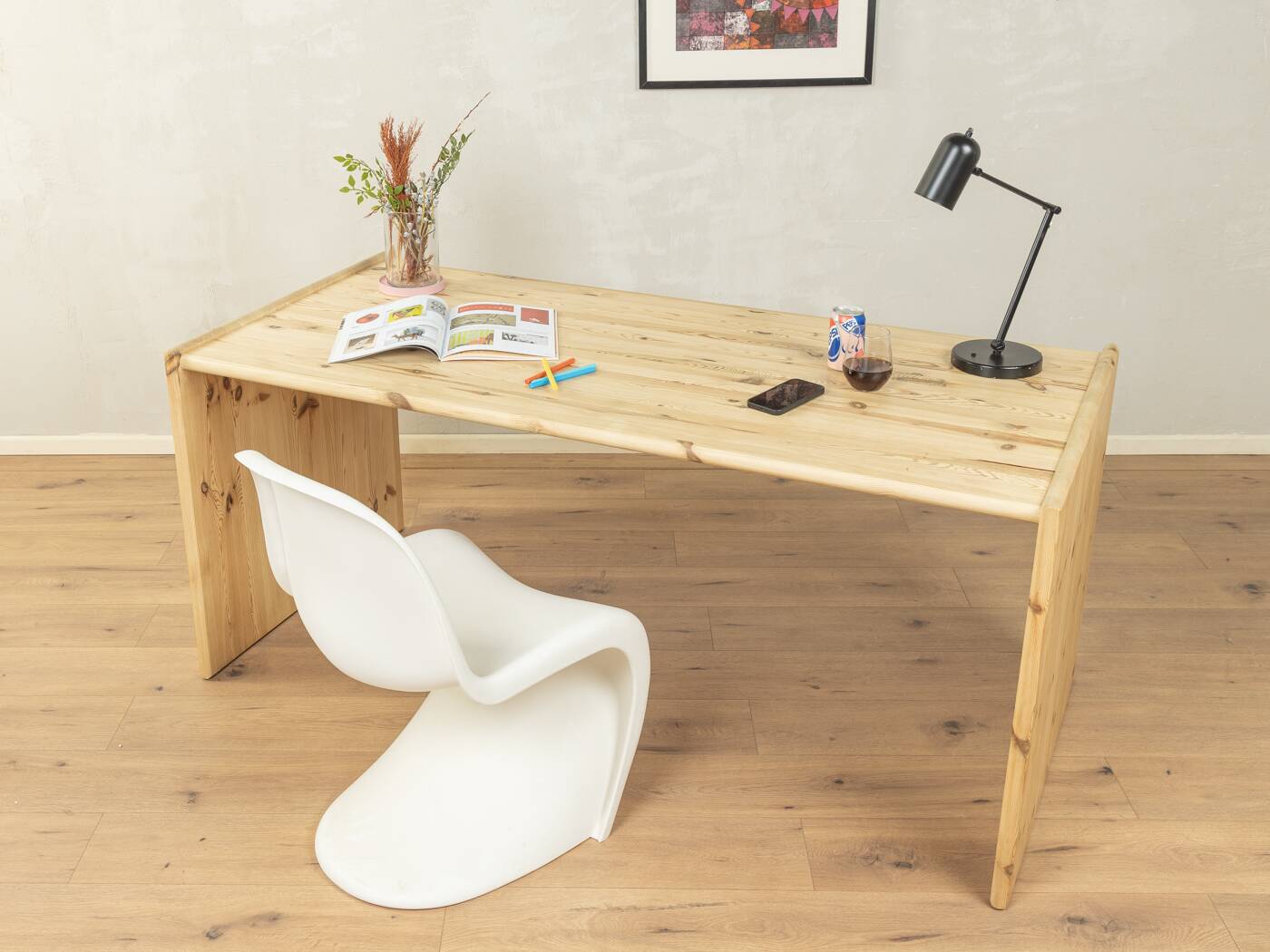 Pine Wood Desk from the 1980s