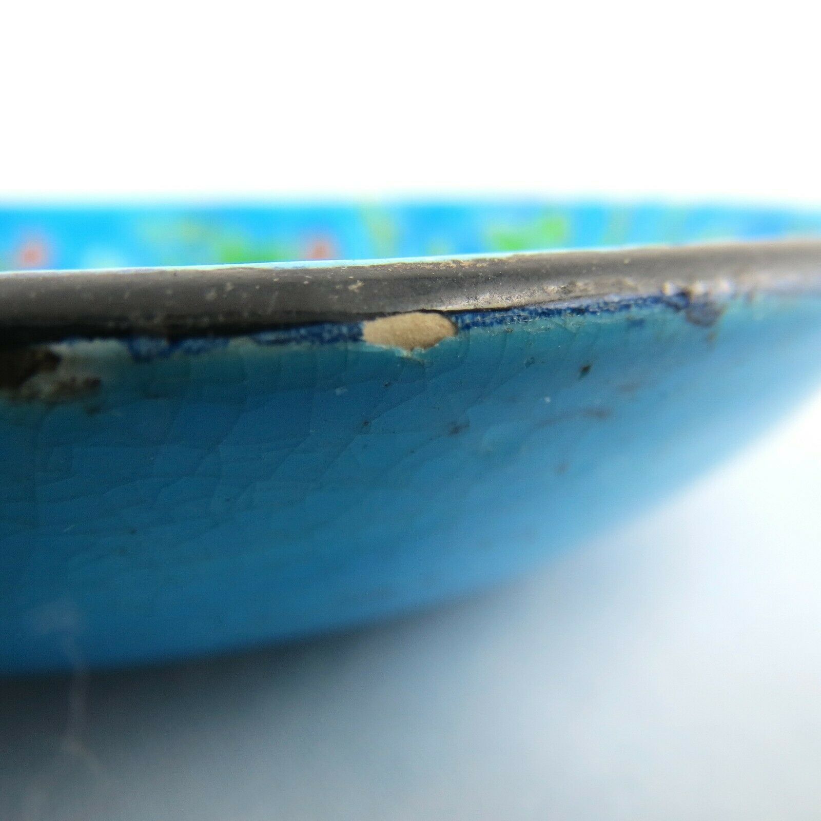 Cup burgundy enamels Old ceramic cracked earthenware