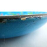 Cup burgundy enamels Old ceramic cracked earthenware