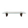 Table minimaliste en verre épais du milieu du siècle, pieds en bois de rose, 1960, Allemagne