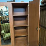 Vintage wardrobe with needle feet and 2 mirrored doors