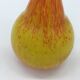 Vase soliflore orange et jaune vintage, signé