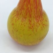 Vintage orange and yellow soliflore vase, signed