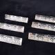 6 triangular-shaped knife rests in lead crystal
