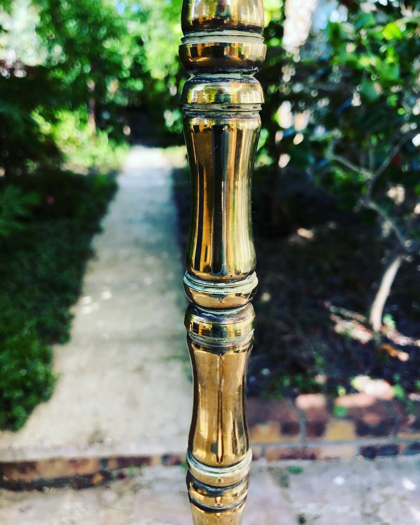 Brass bamboo lamppost