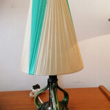 Ceramic foot lamp and vinyl slampshade, 1960