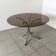 1970s Italian dining table in smoked glass and chrome.