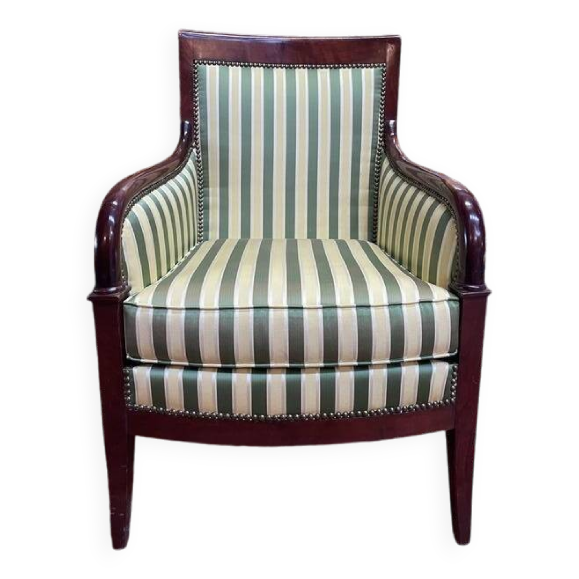 Empire Mahogany Armchair - Bergère