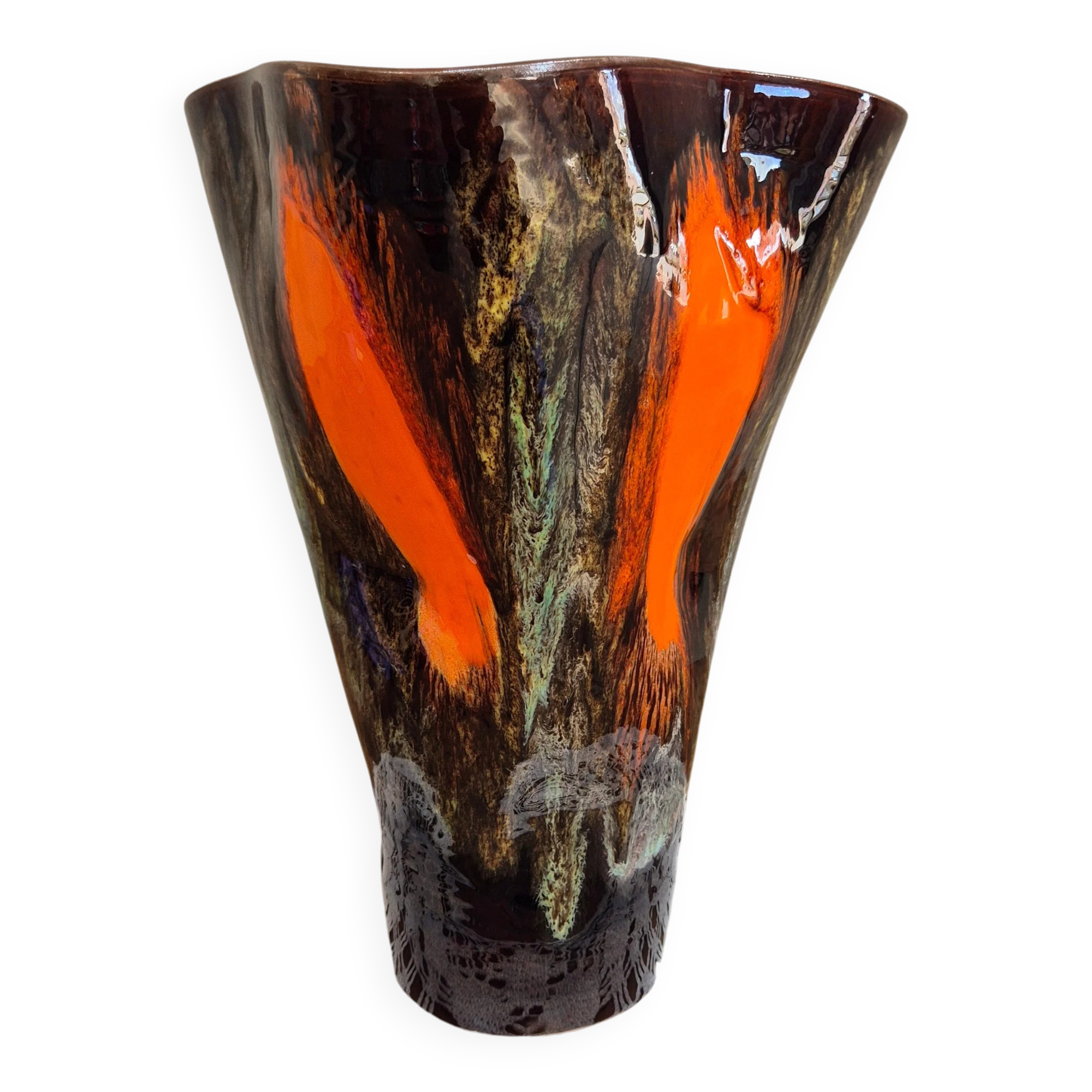 Vase en céramique marron Vallauris