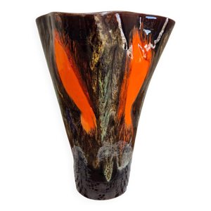 Vase en céramique marron - vallauris