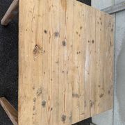 Farm table – vintage – table – rustic raw wood