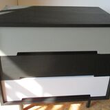 Dresser 3 drawers grey black rose