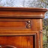Louis XV style bonnetière in solid cherry wood
