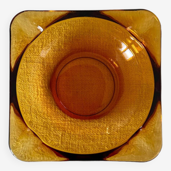 Cendrier vintage verre ambre Duralex Saint Gobain