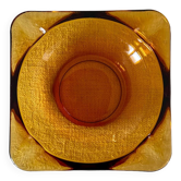Vintage amber glass ashtray Duralex Saint Gobain