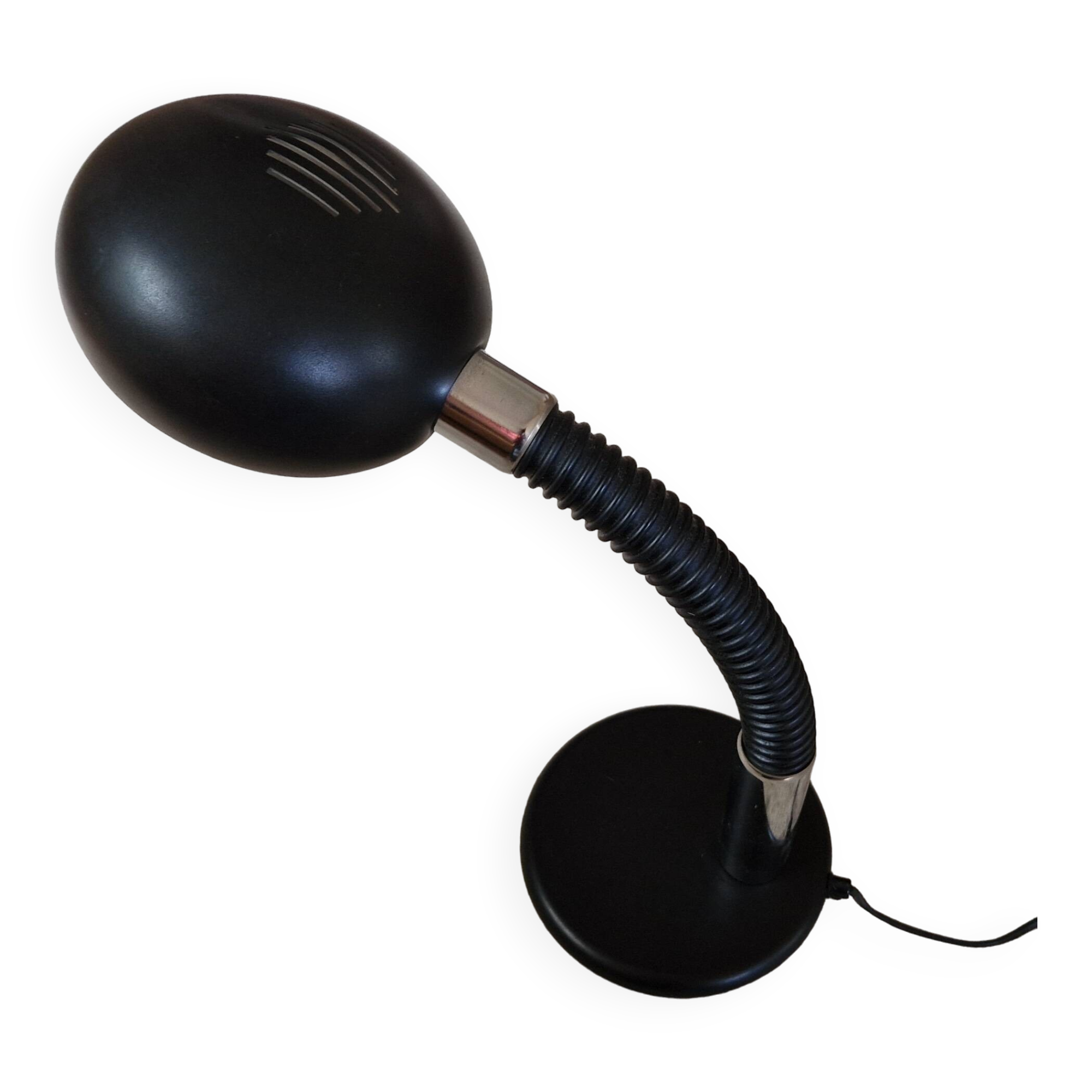 Gamma lux italy black and chrome articulated desk lamp 1970