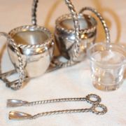 Silver-plated metal salt and pepper shakers