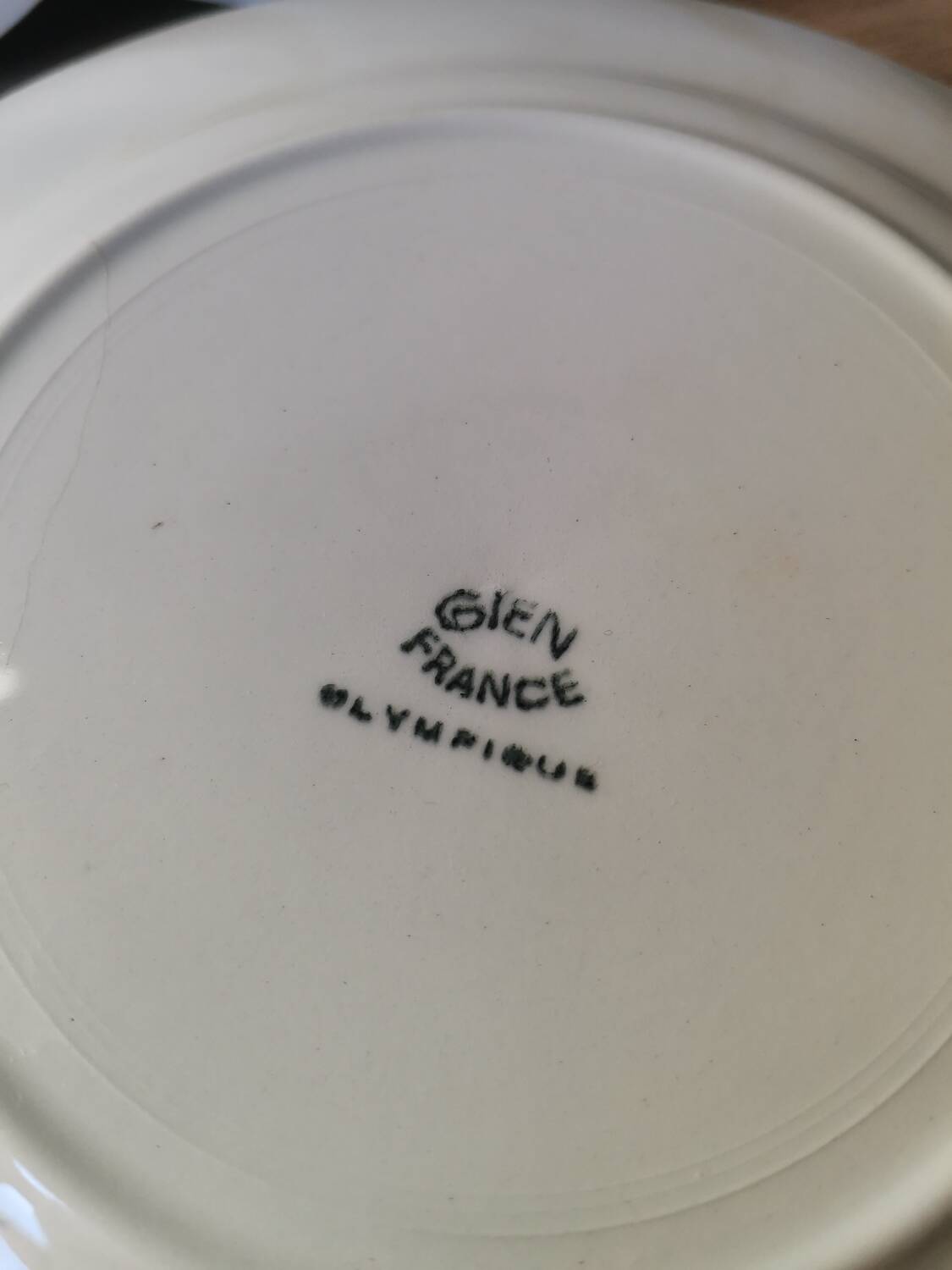 Set of 4 vintage plates Gien France Olympic pattern