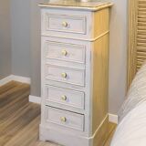Renovated 19th-century bedside chest.