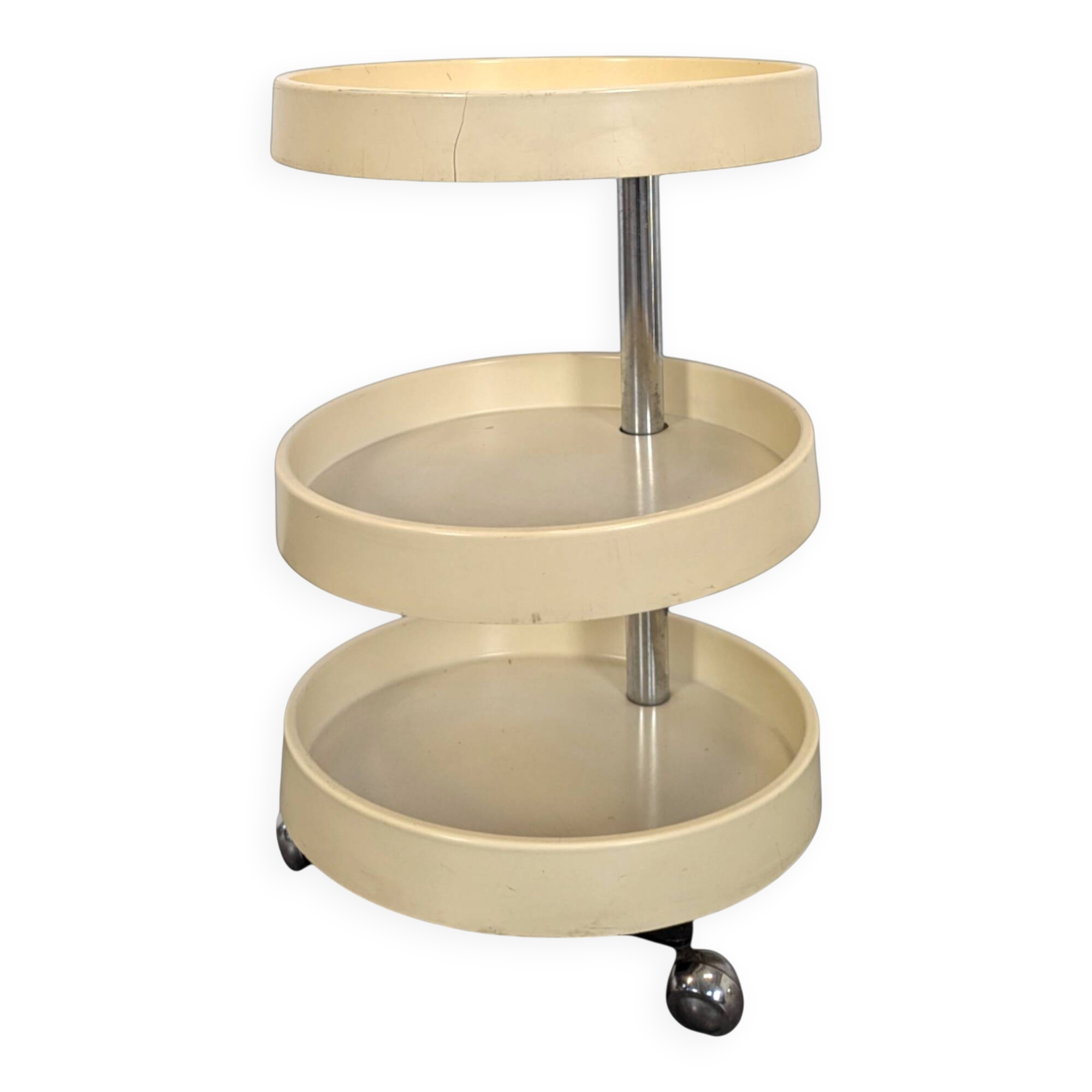 Space Age rolling dessert trolley