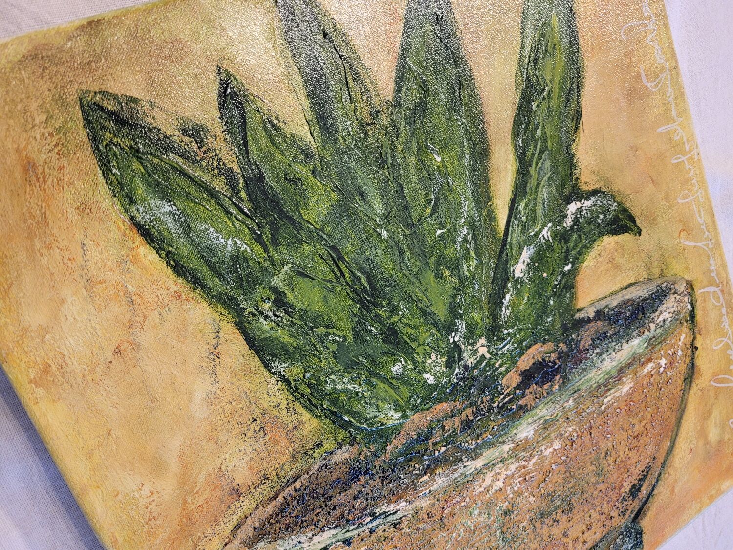 Signed painting oil on canvas still life