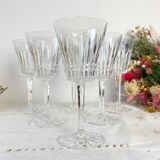 6 verres à eau cristal ciselé français