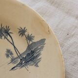 Antique Gien plate "Views of the East" – Ironstone