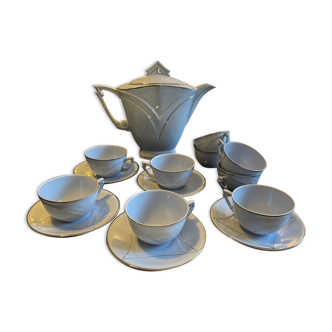Service à thé en porcelaine fine tchécoslovaque