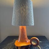 Vintage wood and cotton lamp
