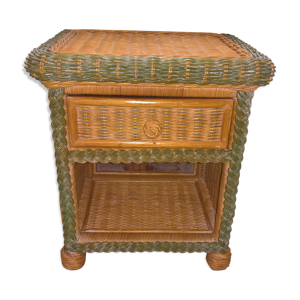 Table de chevet en rotin