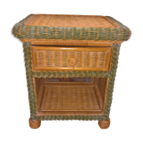 Rattan bedside table