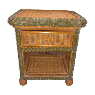 Rattan bedside table