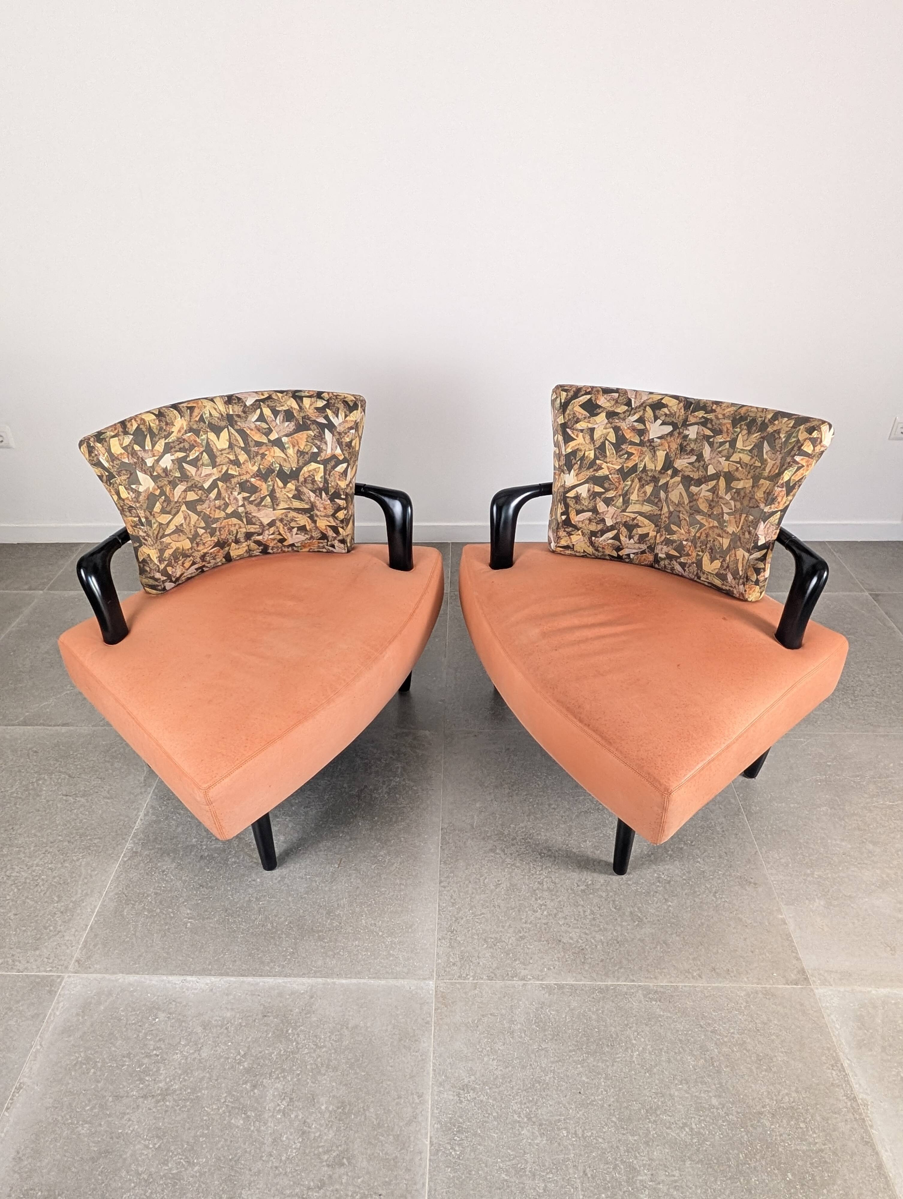 Pair of Esprit Modular Lounge Chairs by Brunati & Zerbaro, 1980s