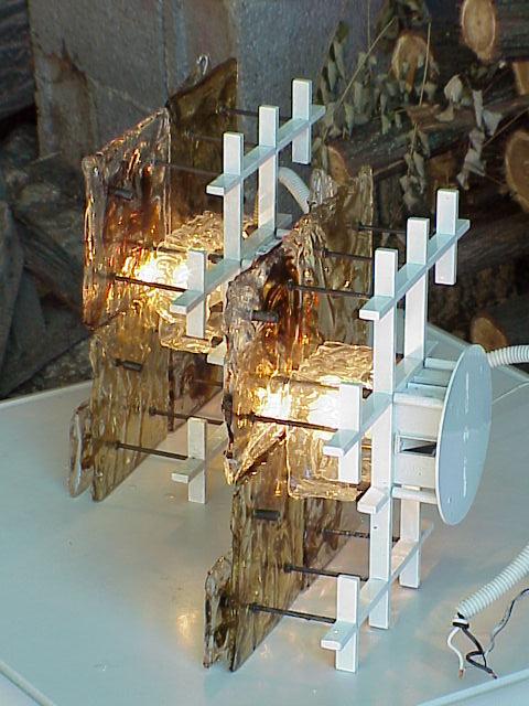 Venini Italy two wall lamps patchwork years '70 space age glass