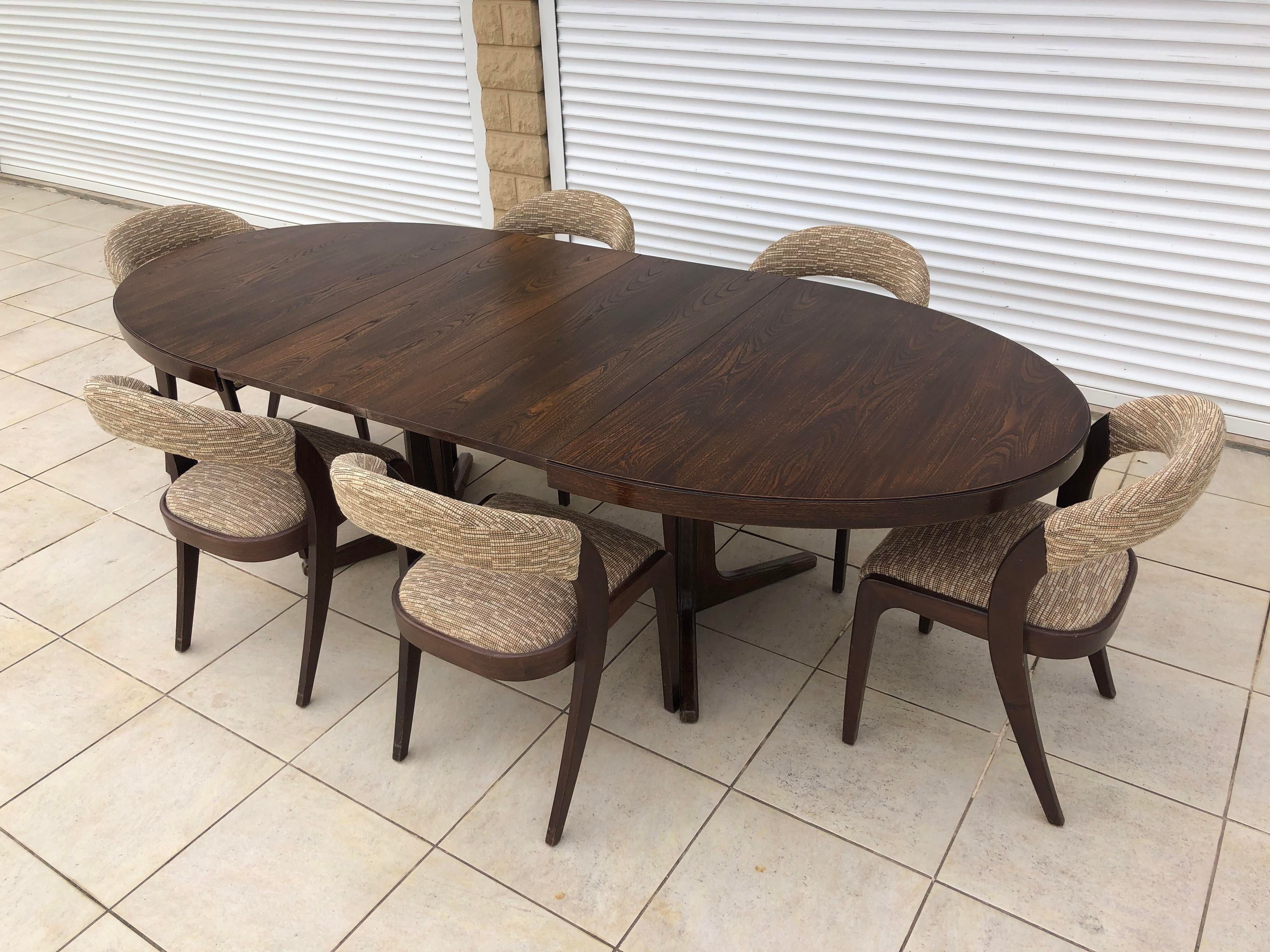 Baumann dining table and 6 Gondola chairs