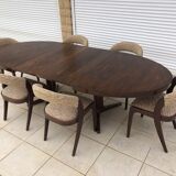 Baumann dining table and 6 Gondola chairs