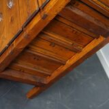 Dutch pine industrial apothecary cabinet, 1950s
