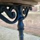 Café table bistro vintage brasserie 1890-1910 cast iron & fir