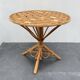 Set consisting of a table and three chairs made of chestnut slats from the 1950s/60s.
