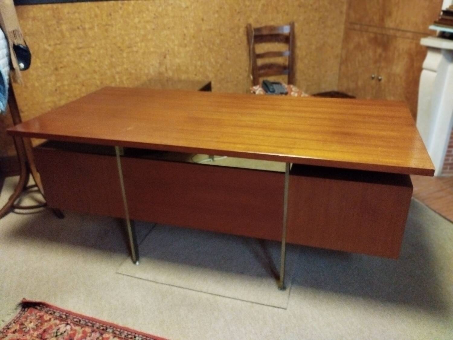 Vintage teak desk by Alain Richard