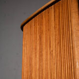 Grocery cabinet with curtain