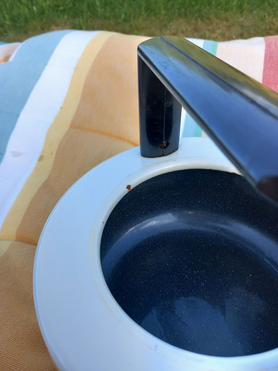 Vintage enamelled kettle